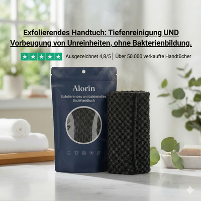 ALORINS® PurePeel – Antibakterielles Peeling-Handtuch