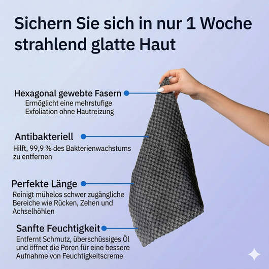 ALORINS® PurePeel – Antibakterielles Peeling-Handtuch